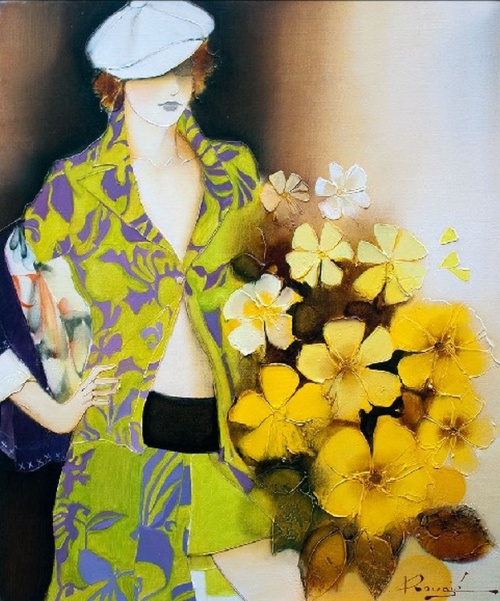 Женщины и цветы Joel Rougie (37 работ)