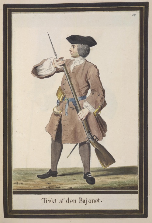 Голландский военный костюм 18-го века. Акварельные рисунки