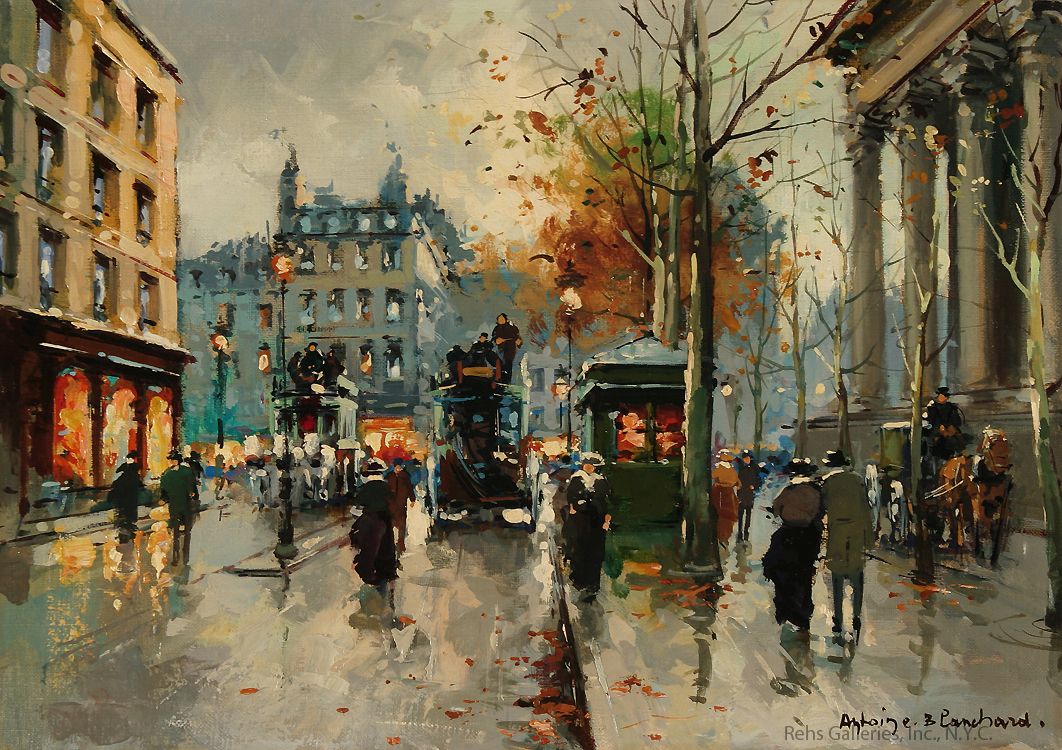 Прогулки по Парижу - Antoine Blanchard (291 работ) .