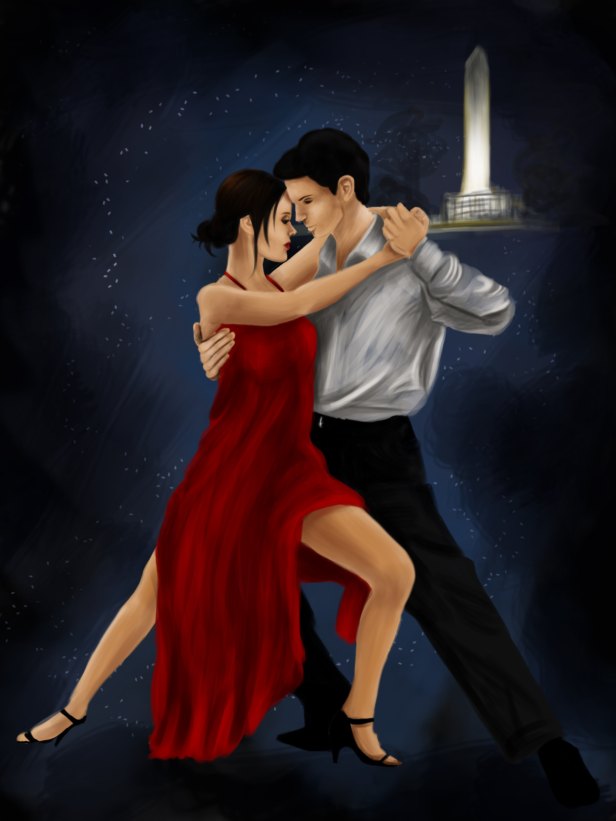 Пляшут пары. Аргентинское танго. Парень и девушка танцуют. Танцующая пара. Левушка и парень танцуют.