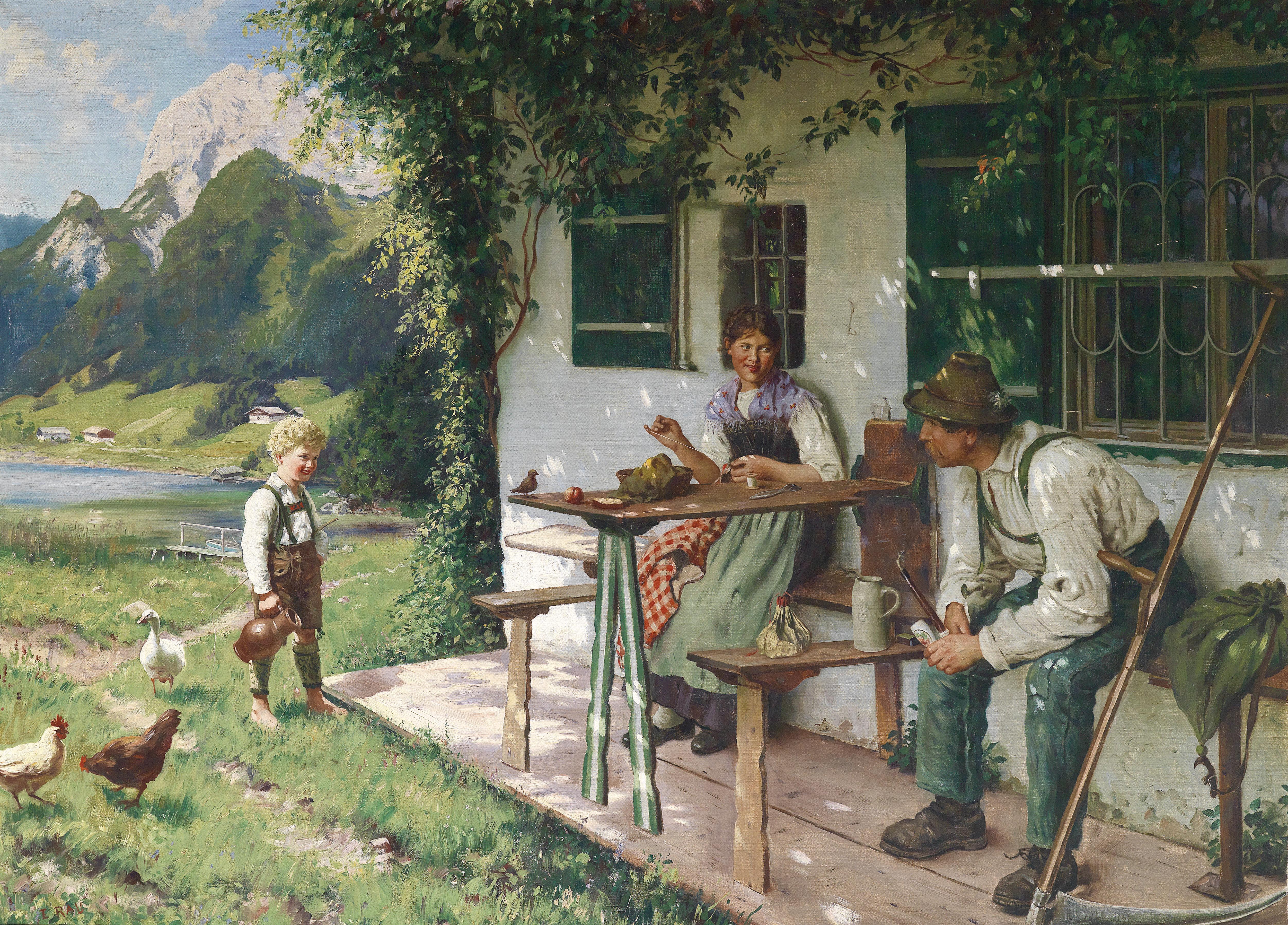 Житейские темы. Немецкий художник Emil rau (1858-1937).
