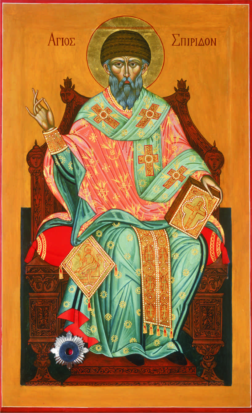 Акафист спиридону читать 40. Икона св Спиридона Тримифунтского. Икона свт Спиридона Тримифунтского. И Кона св. Спмридон Тримифунтский.