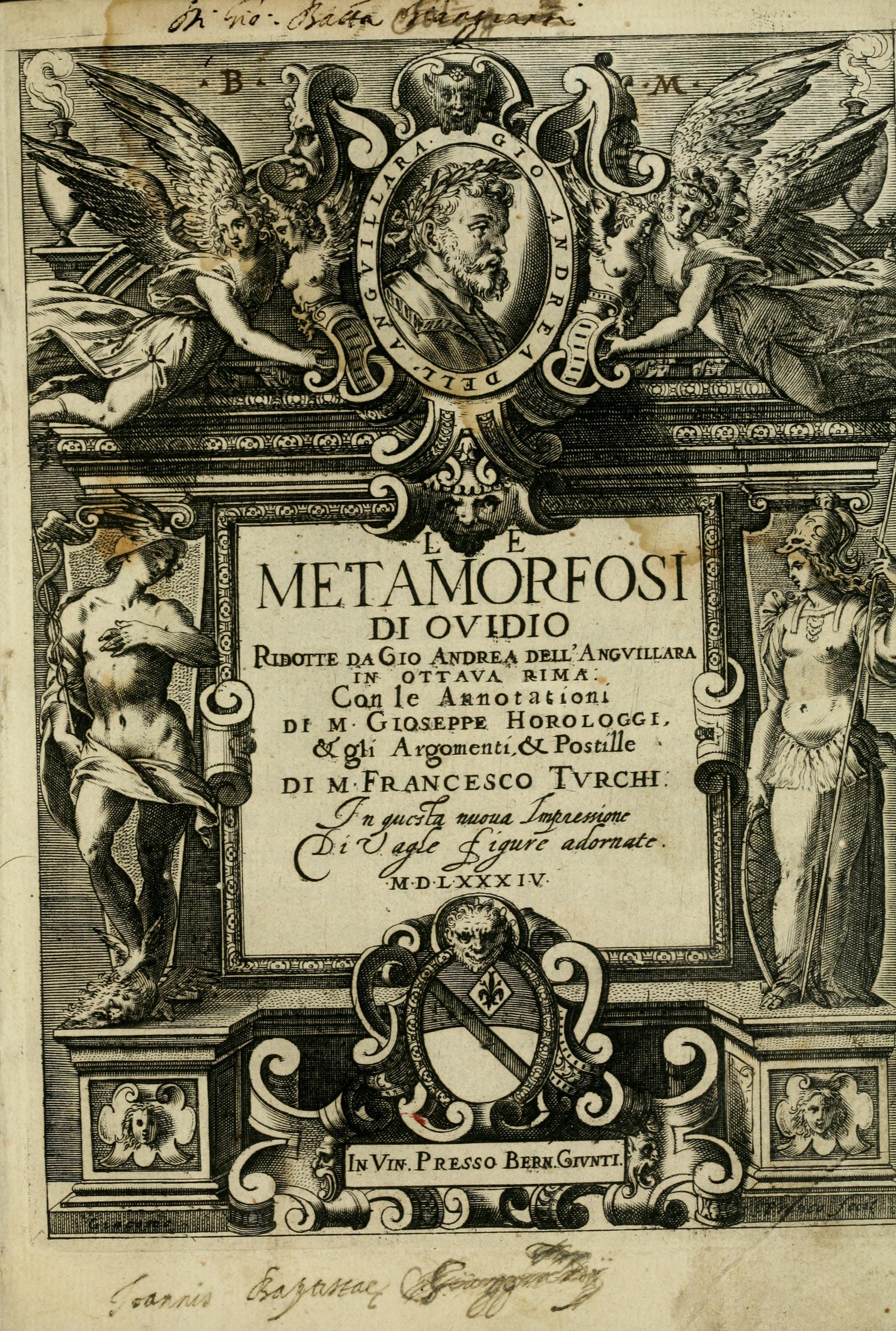Giacomo Franco 1550 1620 Le Metamorfosi Di Ovidio 1584 34 