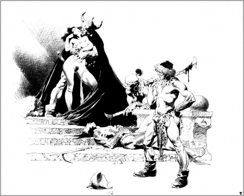 Черно белые иллюстрации Фрэнка Фразетты (89 работ)