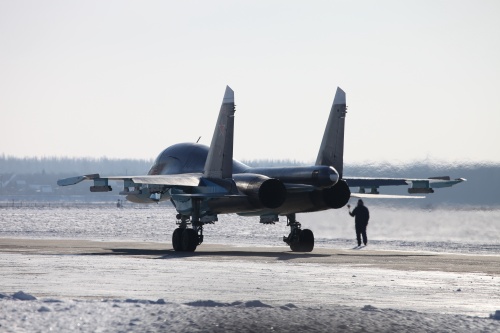 Российский фронтовой бомбардировщик Су-34 (13 фото)