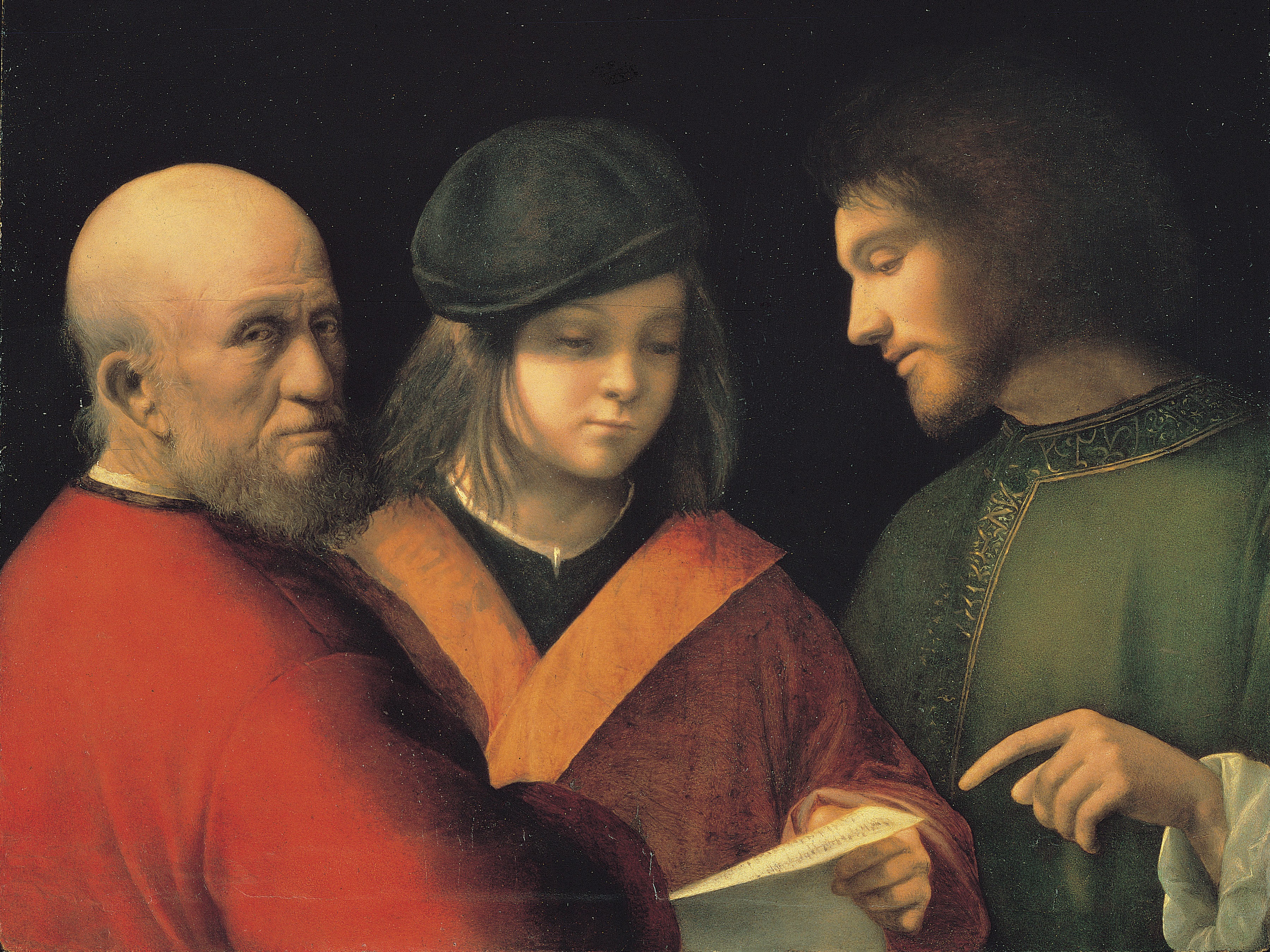 Эпоха гуманистов. Джорджоне (1478–1510). «Три философа» Джорджоне (Италия, высокое Возрождение, 1505-1509). Джорджоне три возраста жизни. Джорджоне двойной портрет.