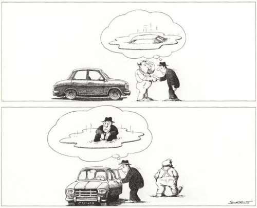 Альбом карикатур - Автомобиль и дорога (60 работ)