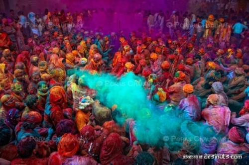 Фестиваль Красок Холи в Индии в 2009 году (Holi, Festival of Colours) (18 фото)