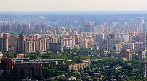 Вид на Москву с высоты 77 этажа (21 фото)