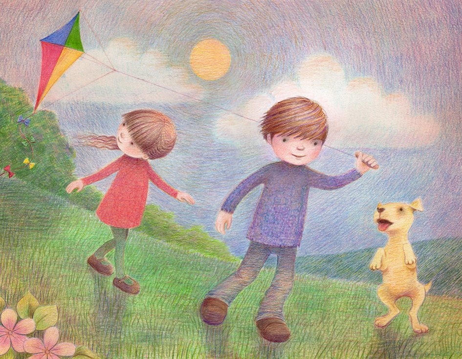 Детский рисунок счастье