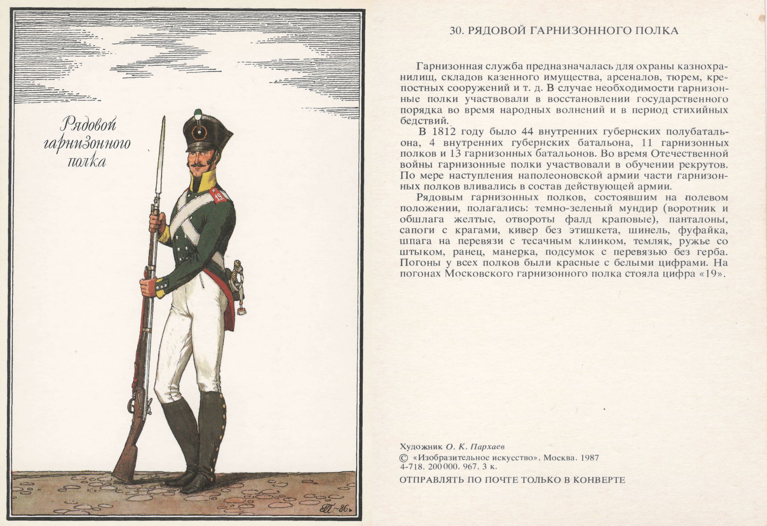 Как выглядели воины 1812 год в