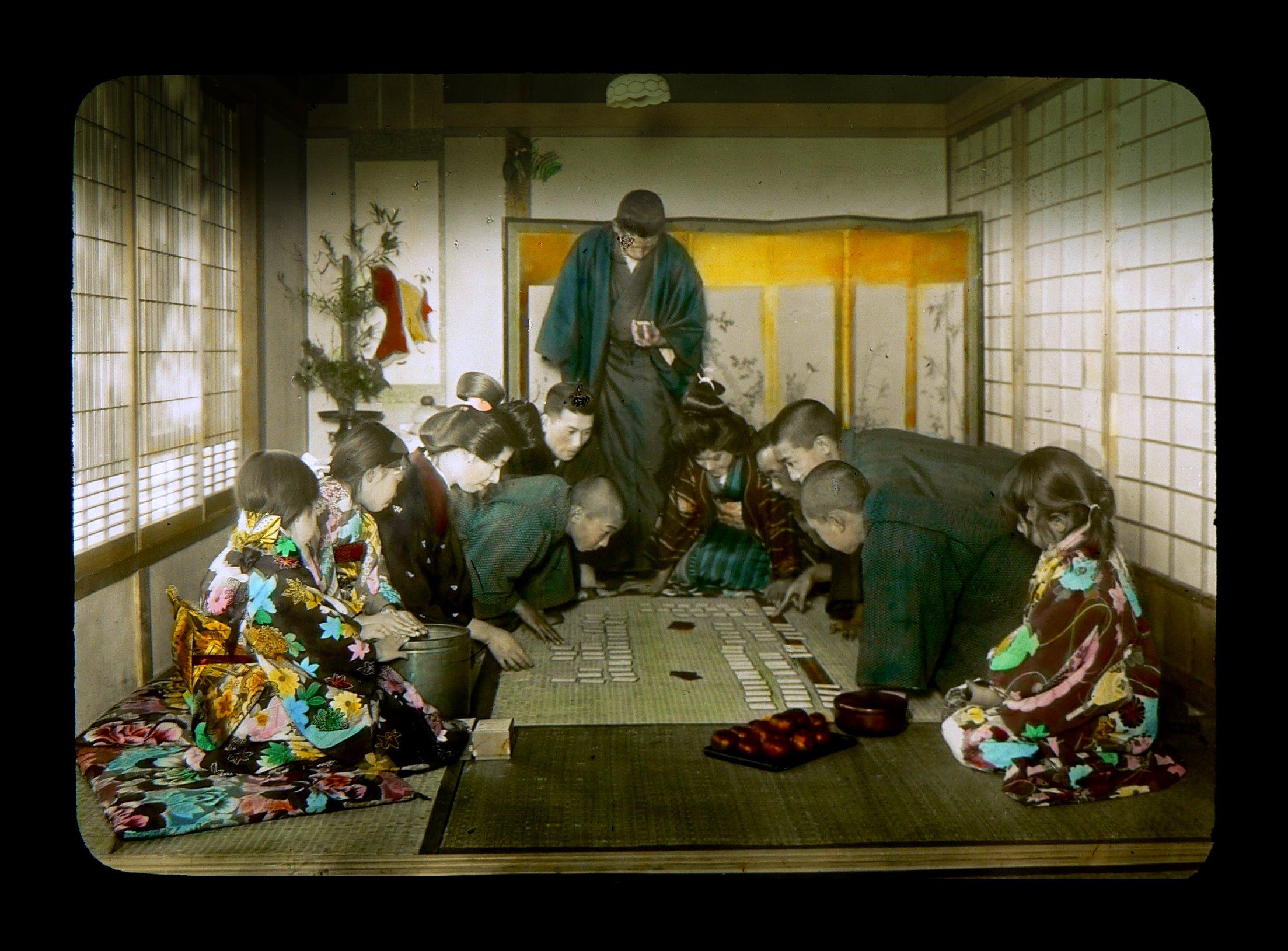 Старые японские игры. Ута гарута. Традиционные игры Японии. Японская старинные игры. Игры про Японию.