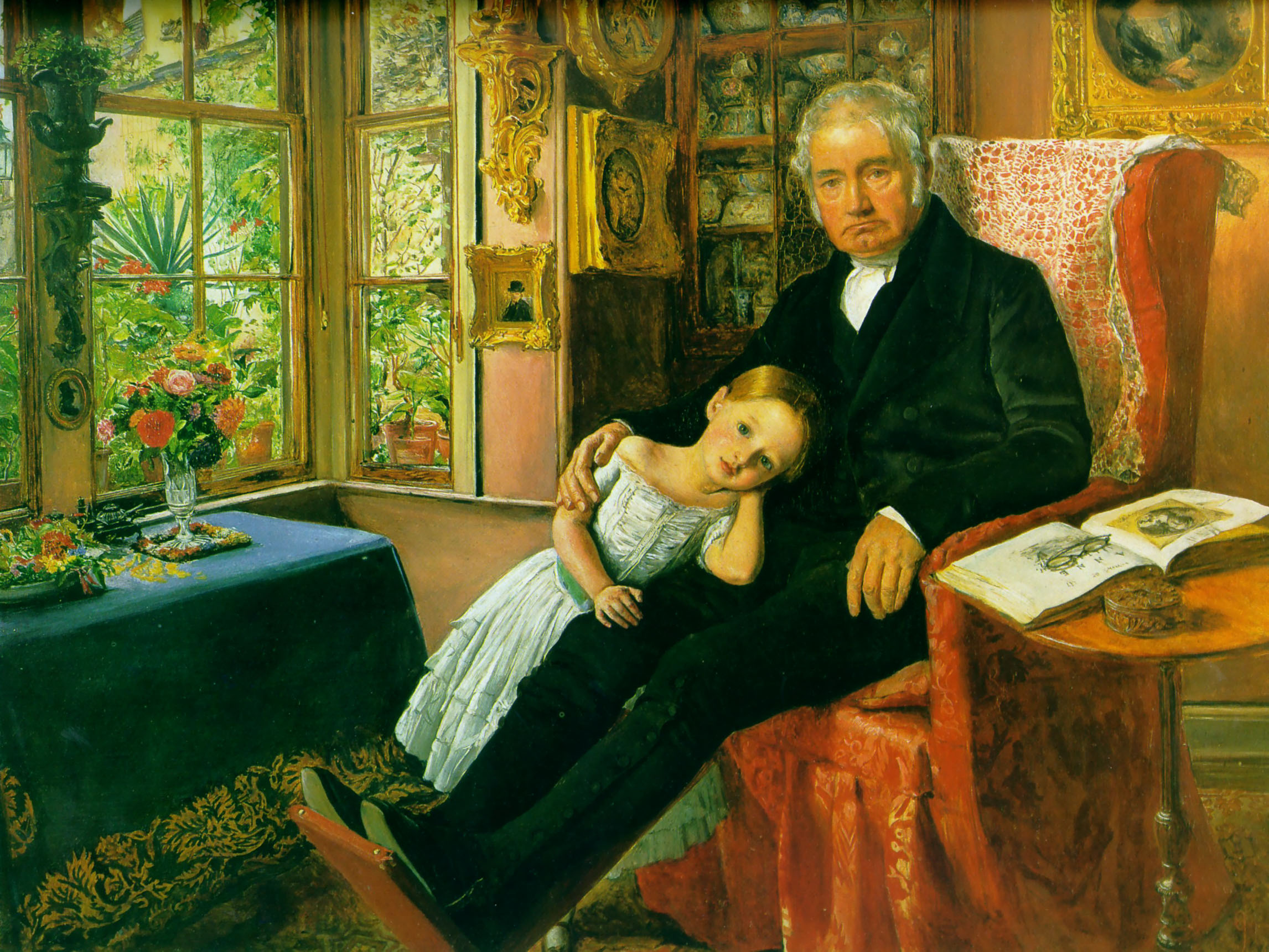 Отец с дочерью внучкой. John Everett Millais( 1829-1896). Джон Эверетт Милле. Милле_John Everett Millais картины.