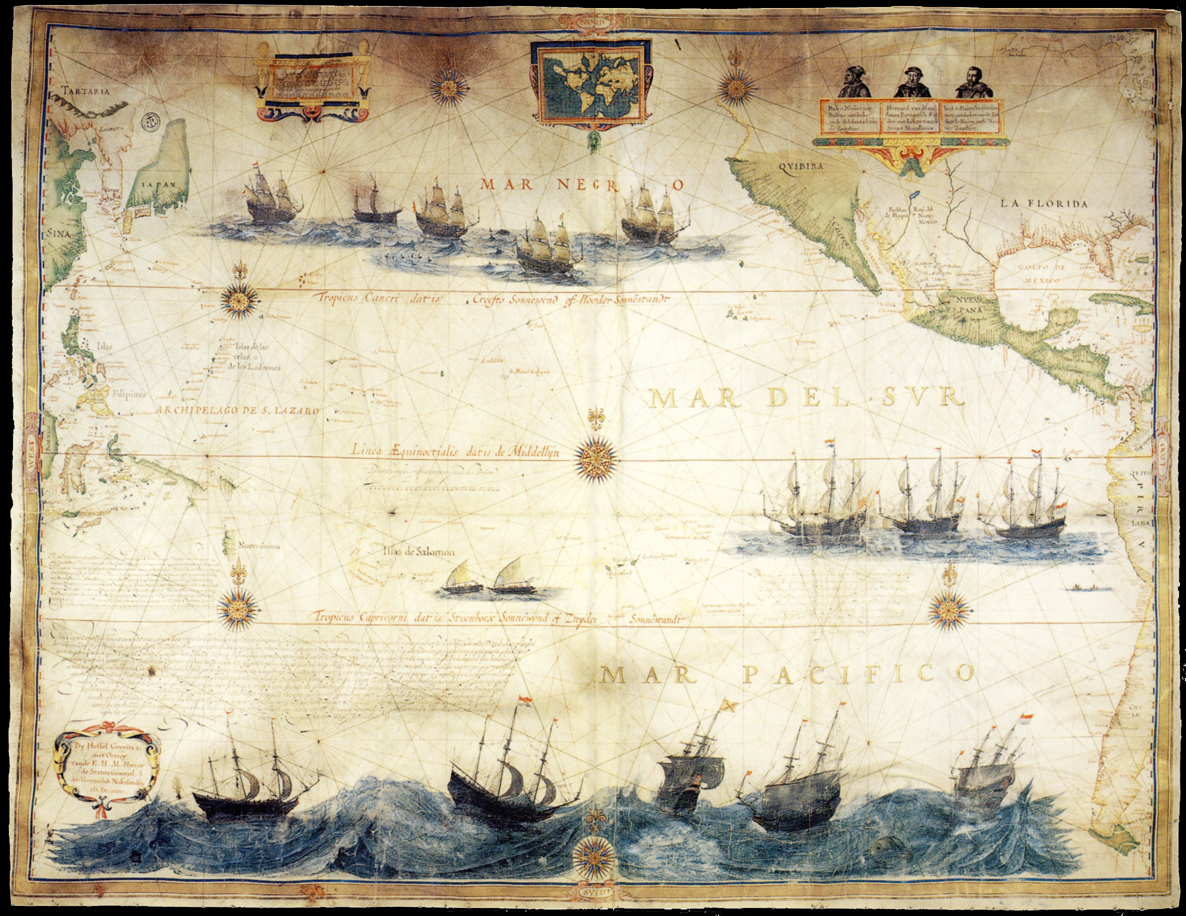 Старинная морская карта в хорошем разрешении