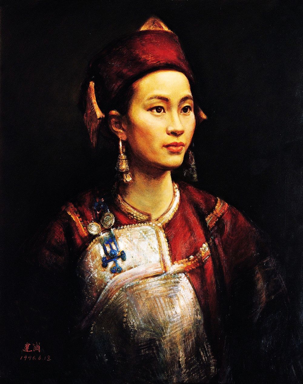 Chinese Nude Girl Painting Portrait of a Lady 3506023 