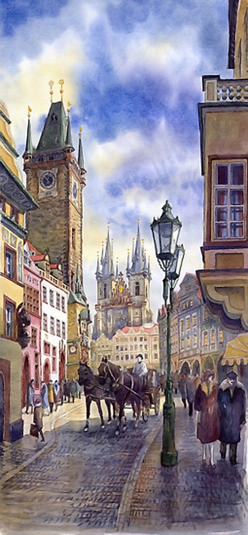 Городской пейзаж художника Юрия Шевчука (185 работ)
