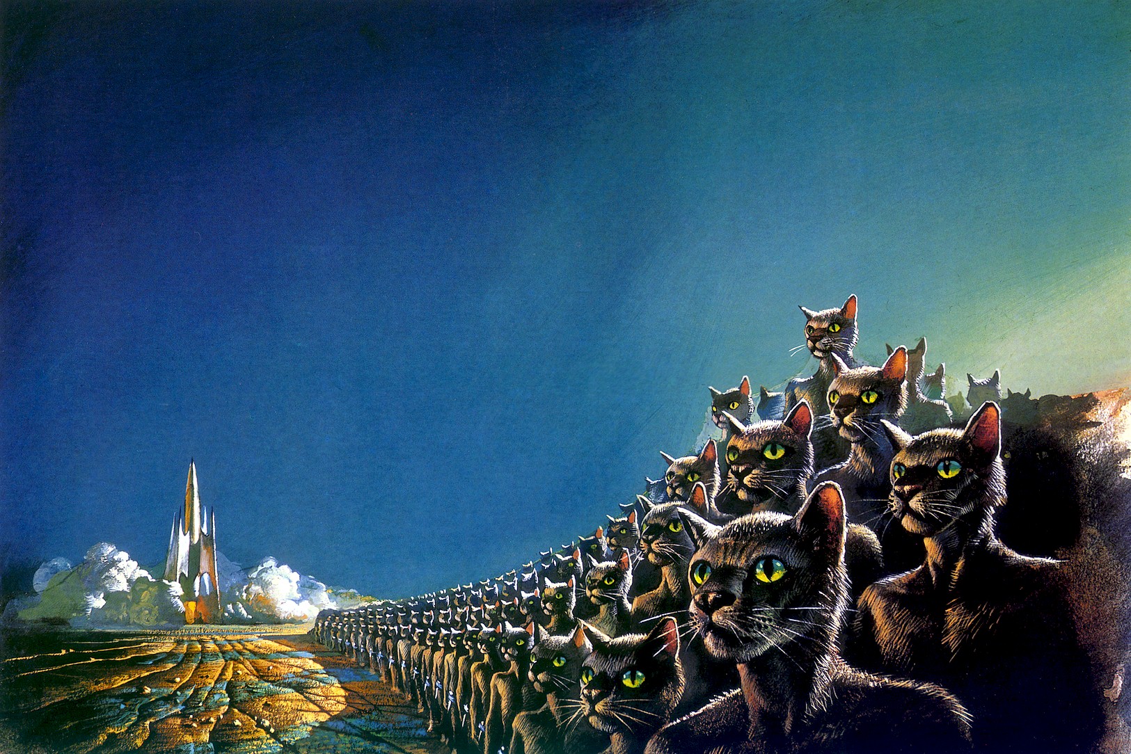 Юмористические фантастические. Брюс Пеннингтон. Брюс Пеннингтон картины. Боевые коты. Фэнтези боевые коты.