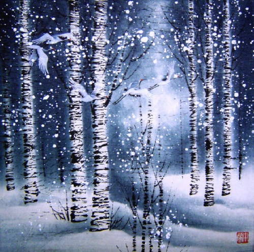 Зимний пейзаж в современной китайской живописи (31 работ)