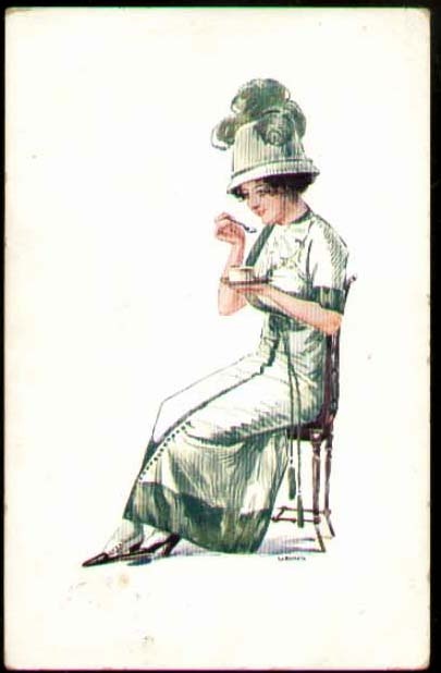 Image of woman on old postcard 4 | Женский образ на старой открытке 4 (110 работ)
