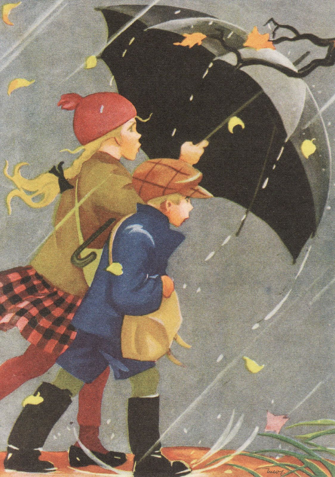 Советская иллюстрация осень