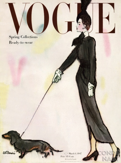Обложки женского модного журнала Vogue с 1930 по 1950 гг. (85 фото)