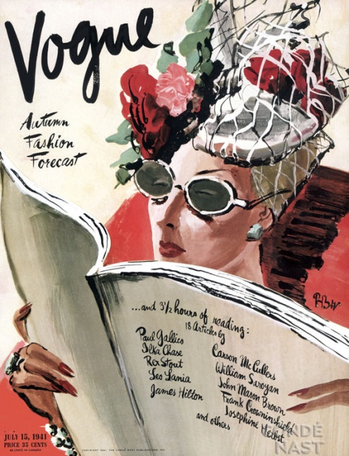 Обложки женского модного журнала Vogue с 1930 по 1950 гг. (85 фото)