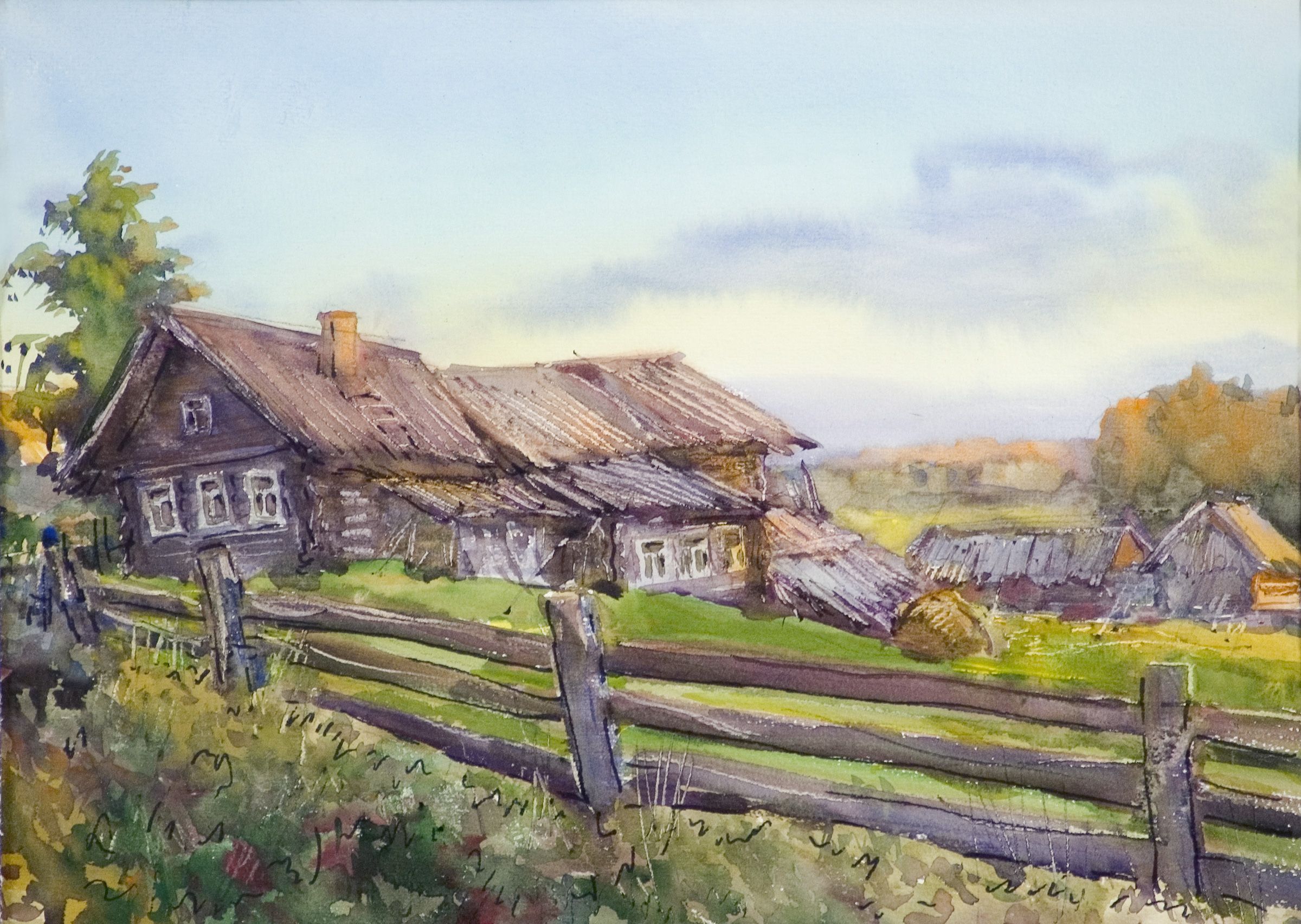 Стихотворение николая михайловича рубцова родная деревня. Картина родная деревня рубцов.