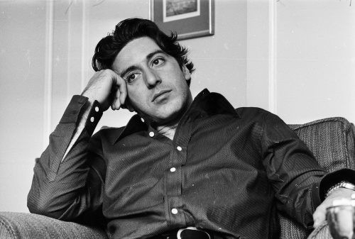 Al Pacino. Photo shoot in London (photographer Steve Wood, March 25, 1974) (4 photos)