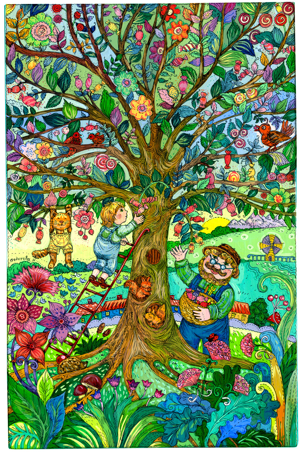 Плоды чудо дерево сканворд 5. Чуковский к. и. "чудо-дерево". Сказочное дерево. Чудо дерево. Сказочное конфетное дерево.