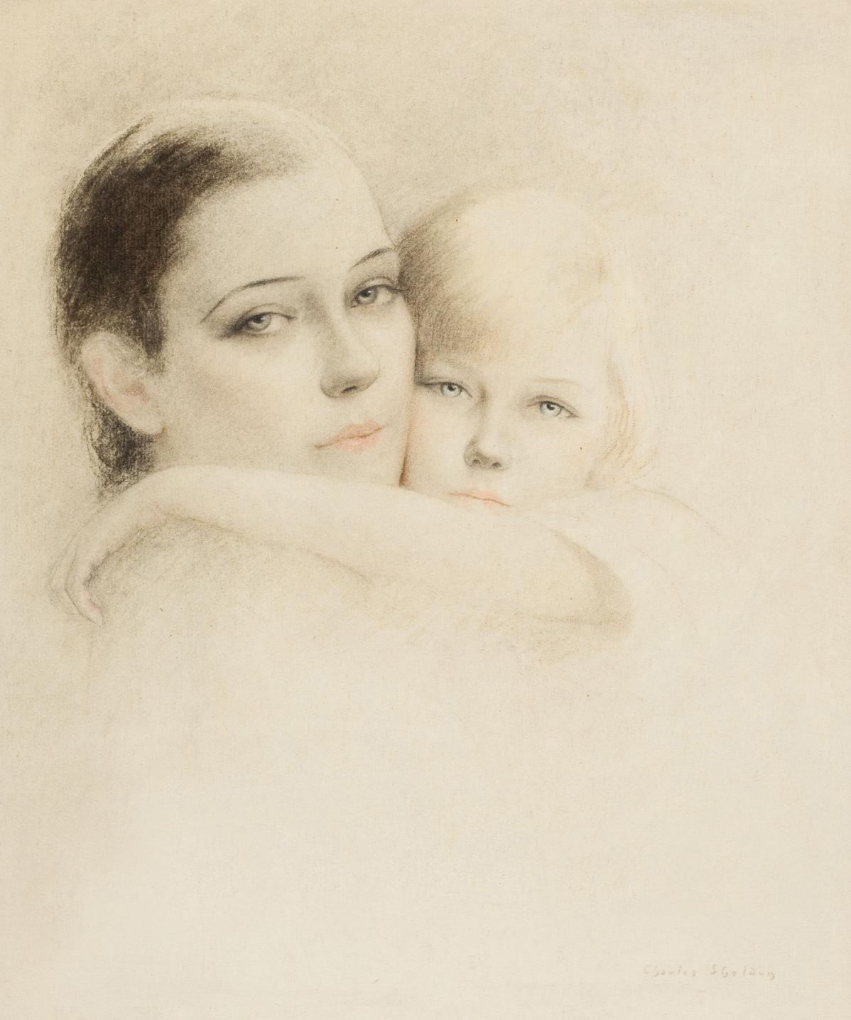 Мать с ребенком (портрет г-жи Прейс ). 1809