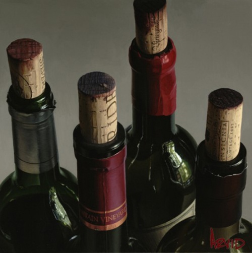 Thomas Arvid - гиперреалист и любитель вина (34 работ)
