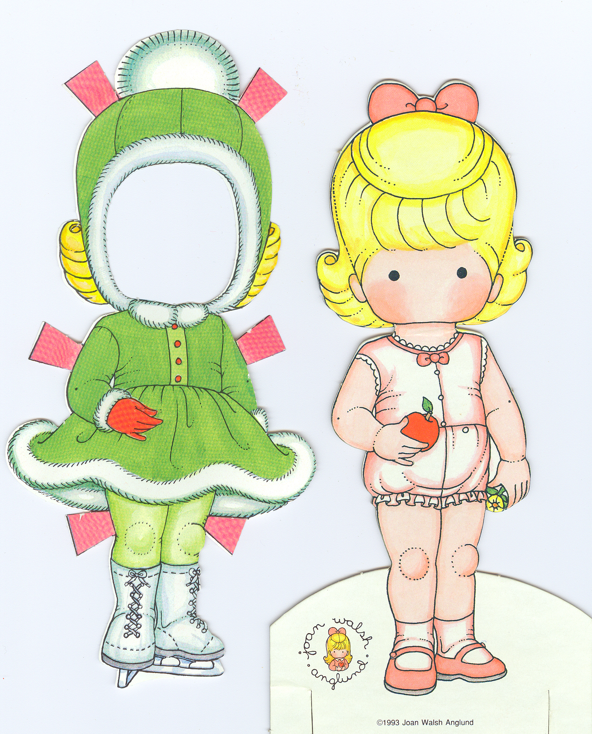 Вырезная кукла с зимней одеждой