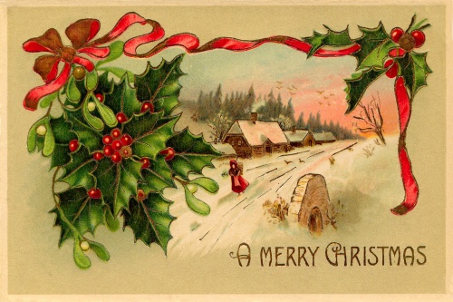 Рождество. Винтажные открытки и изображения (163 работ)